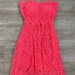 Coral mini dress
